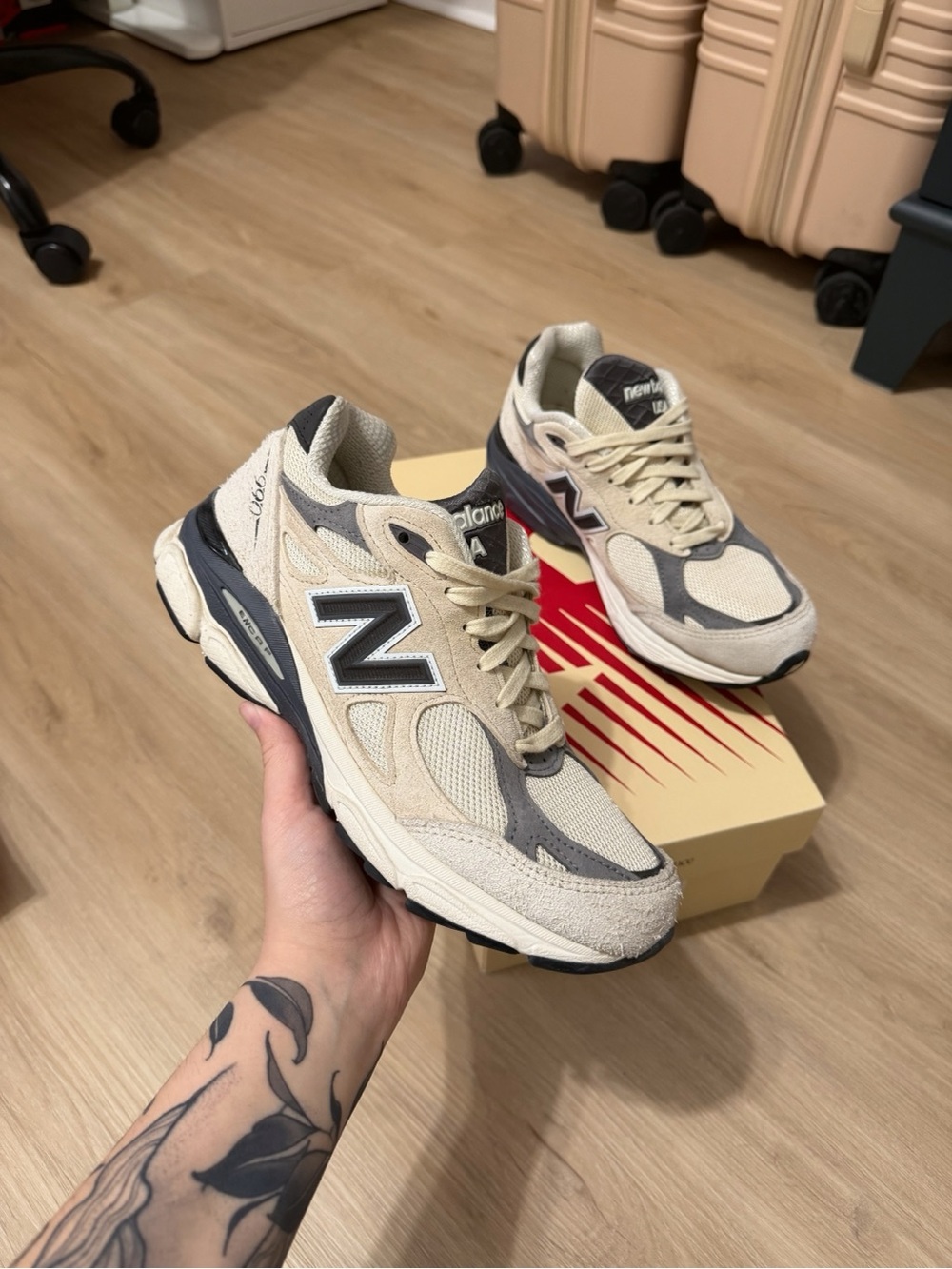 New Balance 990v3 Teddy Santis Made in USA "Moonbeam" Size 6 Men/ 7.5 Women